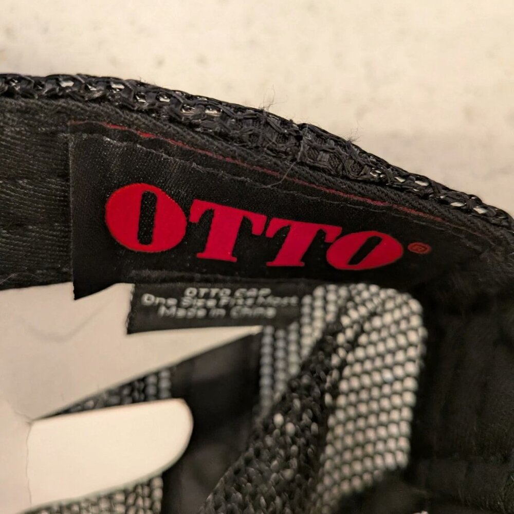 Vintage Vans Hat Skateboards Black White Snapback Otto Cap Trucker Skate Surf - Picture 6 of 6